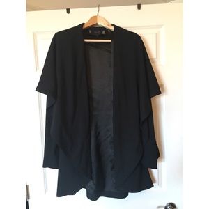 Seven7 Black Drape Coat